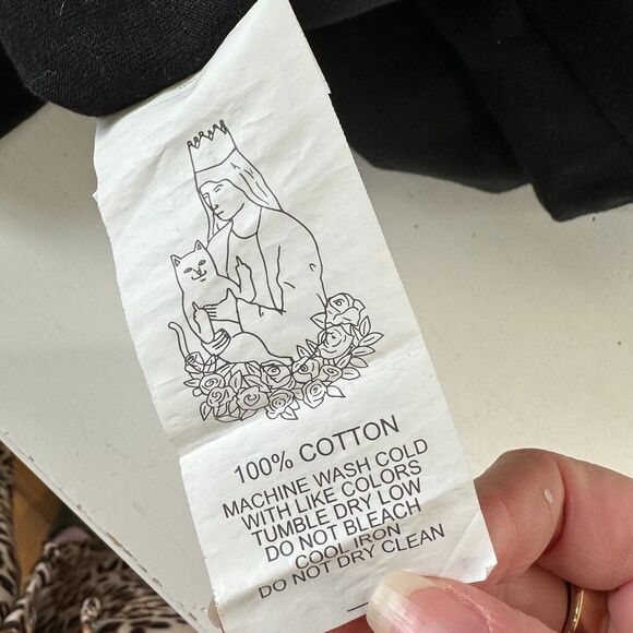 RIPNDIP Black Crew Neck Short Sleeve Tee Savage 1 Logo On Back M - Picture 9 of 13